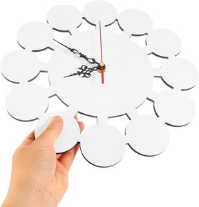 <span class=keywords><strong>Orologio</strong></span> da Parete Fai-da-Te per Sublimazione, Decorativo in MDF Senza Ticchettio con <span class=keywords><strong>Ingranaggi</strong></span> in Legno per Soggiorno - Product Image 5