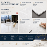 Carrelage en marbre nuage 800x800mm, prix direct usine, revêtement de sol en porcelaine haute brillance pour projets de villas et d'hôtels