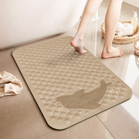 Tapis de bain antidérapant avec ventouses Diatomite + Tapis de douche en caoutchouc avec trous de drainage Utilisation moderne à la maison et à l'hôtel
