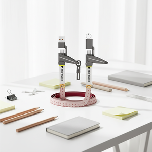 สายชาร์จ USB-C 60W พร้อมสายคล้องคอโทรศัพท์ ชาร์จเร็วและดีไซน์ไม้บรรทัดอเนกประสงค์ สาย 4in1 ทนทาน ยาว 120 ซม. สำหรับสมาร์ทโฟน - Product Image 1