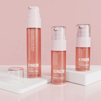 Botol Pompa Airless Mewah 20ml 30ml 50ml PP Wadah Skincare Lotion Essence Serum dengan Pompa Tekan Airless Cetak Logo Kustom