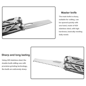 Çok aracı pense tel kesici çok fonksiyonlu pense cep pense kamp çok amaçlı taşınabilir katlanır açık endüstriyel OEM - Product Image 5