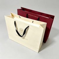 Sac de shopping en papier d'art imprimé sur mesure avec logo doré, sac fourre-tout cadeau pour vêtements, boutique de mode, bijouterie, vente au détail