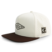 Topi Snapback Unisex Gaya Vintage HS46 Tahan Air Berlubang Laser Grosir Logo Kustom untuk Aktivitas Luar Ruangan, Berperahu, Pantai