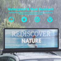 Pantalla LED P2.5 para Techo de Coche, Publicidad Digital de Doble Cara, Panel LED Personalizado para Techo de Taxi, Pantalla Desplazable para Exteriores