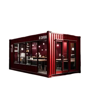 Kontainer kopi Shop On Wheels Modular kontainer Cabana toko makanan kios kopi Mini kios di Malaysia LL
