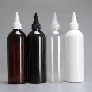 sauce plastic bottle with nozzle twist top cap hot sauce plastic bottle salad dressing squeeze bottle