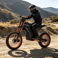 Moto électrique tout-terrain professionnelle 5000W 60V, cadre en alliage d'aluminium, haute vitesse pour adultes, capacité de montée de 65 degrés