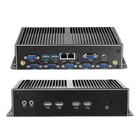 Ordinateur embarqué sans ventilateur Quad Core J1900 2955U Core I5 4200U I7 5500U 2 Go/4 Go/8 Go DDR3L 16 Go-512 Go MSATA SSD + Disque dur 2,5 pouces