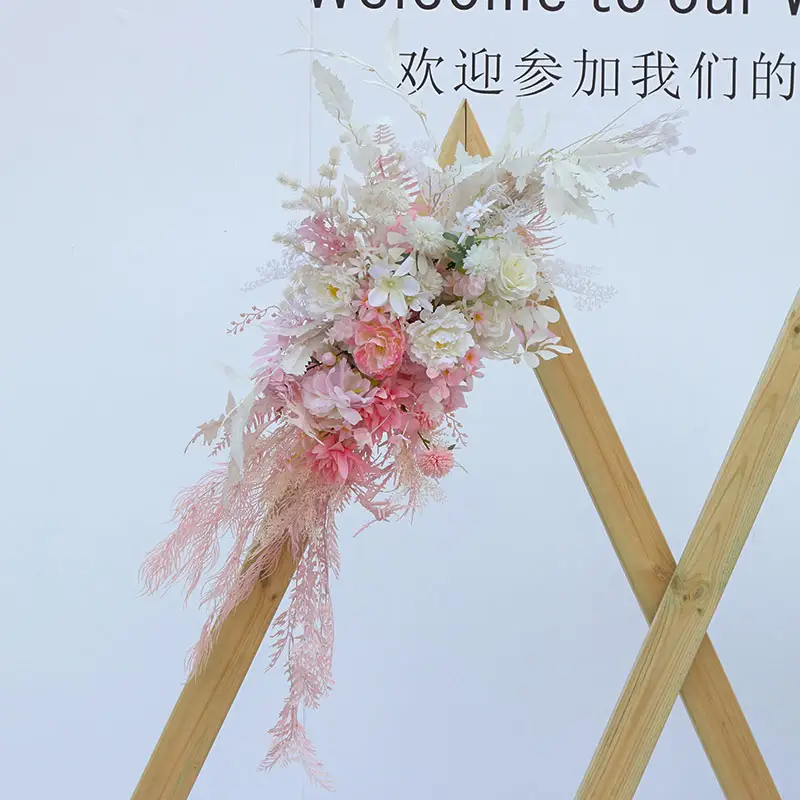 Colorful Arch Flowers Decoration Flowers Holding Silk Artificial Flower Wedding Bouquet Wedding Backdrop