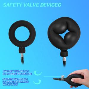 Venta de fábrica, anillos para pene para hombres, colección de anillos inflables de silicona impermeables para retrasar la eyaculación, juguete sexual - Product Image 6