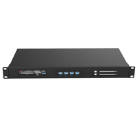 MAIWO Châssis métallique multifonctionnel 19 pouces pour montage en rack 1U, boîtier pour disques durs/SSD SATA 2,5 pouces, concentrateur USB, lecteur de cartes MS/TF/M2/SD/CF/XD, ventilateur