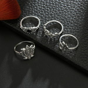 12 pz/set Boho Vintage Punk oro <span class=keywords><strong>argento</strong></span> pietra Midi <span class=keywords><strong>anelli</strong></span> per le donne bohémien fiore animale elefante anello Set gioielli - Product Image 6