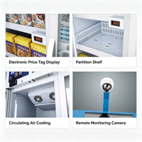 Armoire Réfrigérée Distributrice Intelligente Autonome – Machine de Vente Libre-Service avec SDK pour Fruits, Légumes, Boissons, Snacks et Aliments – Idéale pour Supermarchés