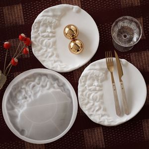 Poppy Drop Form DIY Silikon-Gel-Kuchenform Santa Moon <span class=keywords><strong>Tray</strong></span> Runde Schale Teller - Product Image 4