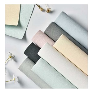 Papier peint auto-adhésif imperméable en PVC couleur unie rouleau de vinyle doux au toucher pour cuisine salon hôtel Films décoratifs - Product Image 1
