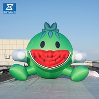 Ballon de publicité commerciale personnalisé de modèle de fruit de simulation de pastèque de dessin animé gonflable