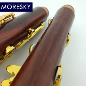 คลาริเน็ต MORESKY ระดับมืออาชีพ ไม้โรสวูด บีแฟลต ชุบทอง 17 คีย์ ไม้โมเพนแท้ ปรับแต่งได้ รุ่น M17 (OEM) - Product Image 6