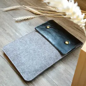 Felt Laptop Sleeve Charger and Mousec Pouch case with Zipper