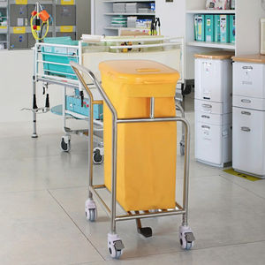 <span class=keywords><strong>Chariot</strong></span> à déchets médicaux <span class=keywords><strong>de</strong></span> 100 kg avec roues en acier inoxydable - <span class=keywords><strong>Chariot</strong></span> utilitaire pour linge <span class=keywords><strong>de</strong></span> clinique - Product Image 1