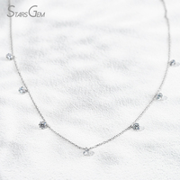 Starsgem Diamant de laboratoire taille brillant 1,56 ct 3,9 mm, plaqué rhodium or 10 carats, pureté 41,7 %, couleur D blanc, 1g, cadeau de fiançailles