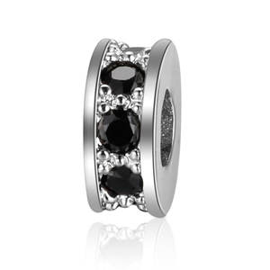 Dijes Espaciadores Cilíndricos de Metal con Circonita Cúbica para Hacer Joyas, Estilo Hermoso y Holgado, Modelo 562 de la Marca JC 2025 - Product Image 3