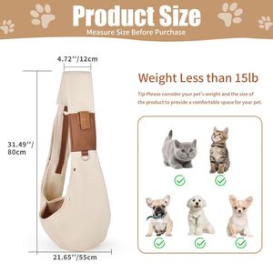 Transportín Ajustable de Nailon para Mascotas Pequeñas, Manos Libres, con Uso en Múltiples Escenarios y Características de Seguridad y Comodidad - Product Image 2