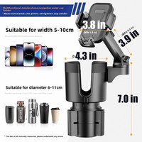 Support de téléphone de voiture universel multifonctionnel 2-en-1, étanche, anticorrosion, flexible, avec porte-gobelet à fixation rapide