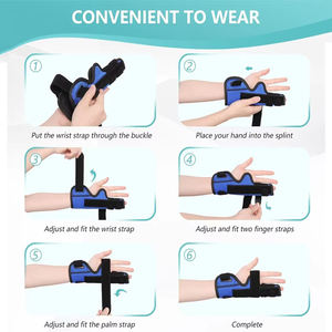 Fractures anneau cassé petite fonte doigt immobilisateur lisseur ulnaire <span class=keywords><strong>gouttière</strong></span> Support attelle réglable Spandex néoprène Nylon - Product Image 6