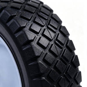8x1.75 Flat Free Solid Rubber <b>Wheel</b> Diamond Tread White Powder Coated Steel Rim <b>Wheel</b> for Hand Truck Garden Trolley Utility Cart - Product Image 6