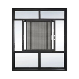 Fenêtre et <span class=keywords><strong>porte</strong></span> coulissantes en aluminium moderne à <span class=keywords><strong>double</strong></span> <span class=keywords><strong>vitrage</strong></span>, design imperméable, <span class=keywords><strong>prix</strong></span> d'usine de Foshan, Chine - Product Image 4