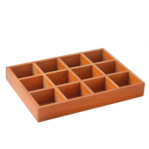 Les anciennes manières boisé 12 cas recevoir une boîte vivre dans table organiser table cosmétique reçoivent une boîte - Product Image 5