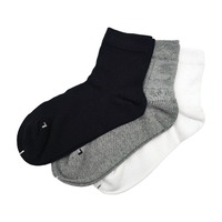 Chaussettes personnalisées avec logo, noir, blanc, gris, coton uni, chaussettes mi-mollet, broderie personnalisée, impression de logo, hommes, femmes, chaussettes vierges personnalisables