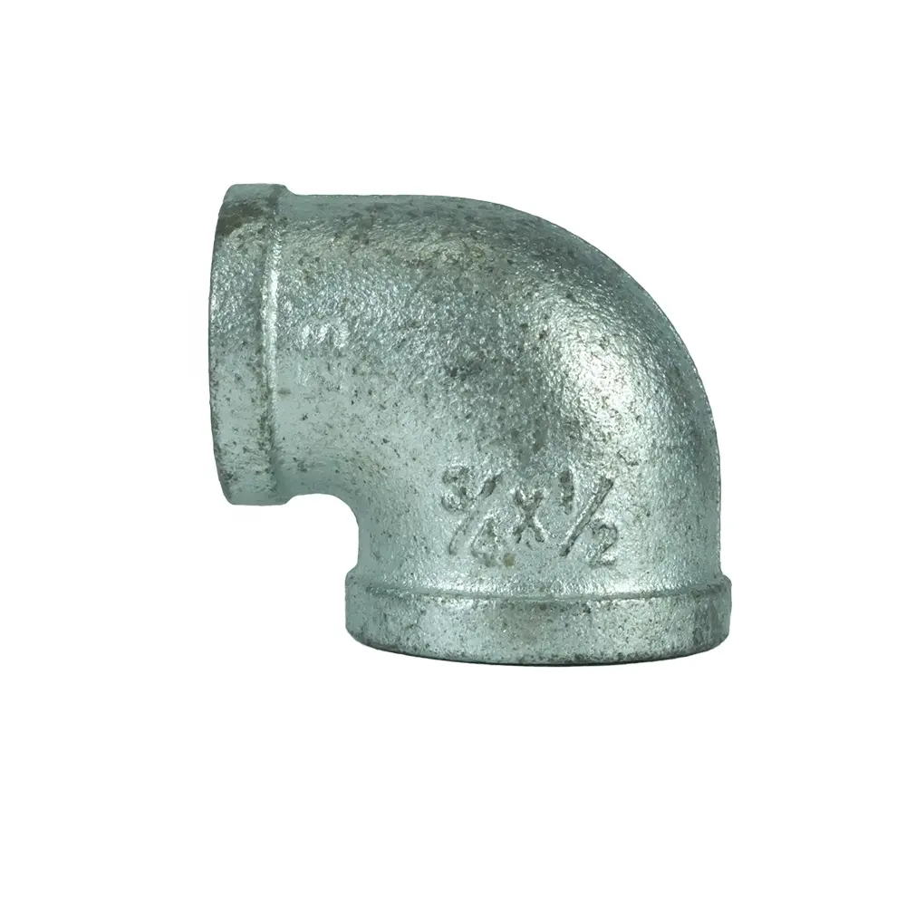 DKV bsp npt threaded hot dipped galvanized steel ductile iron GI male female threaded reducing elbow in pipe fittings