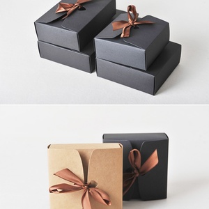 Custom Recyclable Made <b>Wedding</b> Favor Kraft Paper <b>Gift</b> <b>Box</b> Small Ribbon Small <b>Gift</b> 4 Colors Candy <b>Wedding</b> <b>Box</b> Favor - Product Image 3