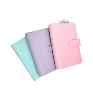 Álbum de fotos de cuero PU de macarrón cuadrado ancho A7, carpeta de 6 anillas, Kpop Photocard, libro de colección, cubierta de cuaderno, 100 hojas, Agenda, planificador - Product Image 3