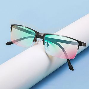 2022 moda TR90 mezza montatura occhiali quadrati rosso verde daltonismo occhiali da sole daltonici per gli uomini - Product Image 2