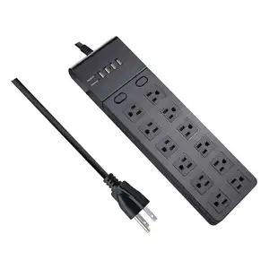 OSWELL Wholesaler Power Plugs Electrical Supplies 12 Outlet 4 USB Port Surge Smart Socket for Home Accessories