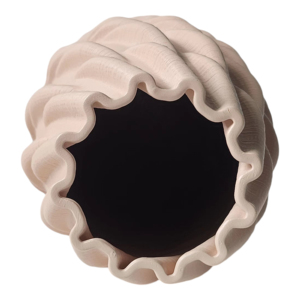 Vaso in ceramica contemporaneo con design stampato in 3D per l'arredamento del soggiorno - Product Image 3