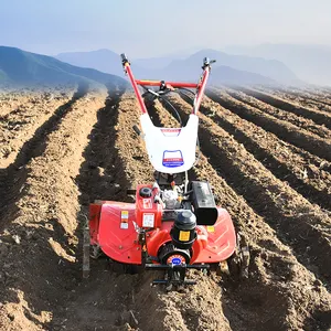 Cultivador de campo multifuncional diesel, trator combinado de cultivo, mini trator manual de duas rodas, mini trator de mão para venda