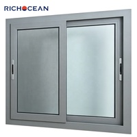 Fenêtres coulissantes en aluminium antivol RICHOCEAN à triple rail, double vitrage trempé, moustiquaire intégrée, fenêtre de sécurité