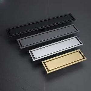 Piège de salle de bain moderne long siphon de sol linéaire en acier inoxydable couverture réversible carrelage insérer douche linéaire anti-odeur siphon de sol - Product Image 2