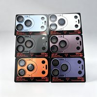 Protection d'objectif 2-en-1 de luxe en alliage avec support intégré, anti-rayures 9H, revêtement AR AF, couleurs variées pour iPhone 18 Pro/18 Pro Max