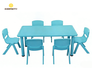 Meubles d'école et <span class=keywords><strong>de</strong></span> maternelle, table et chaise ergonomiques en plastique durables à hauteur fixe pour enfants, pour salle <span class=keywords><strong>de</strong></span> classe et préscolaire - Product Image 1