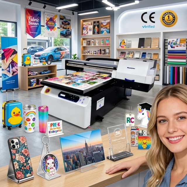 RC-6090Pro A1-Size High-Performance Industrial UV Inkjet Printer 60x90cm Multifunctional Flatbed Portable High-Speed