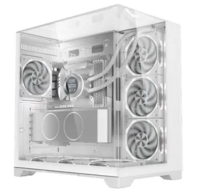 新款热卖设计游戏电脑机箱全塔中央处理器外壳，带3个钢化玻璃游戏柜