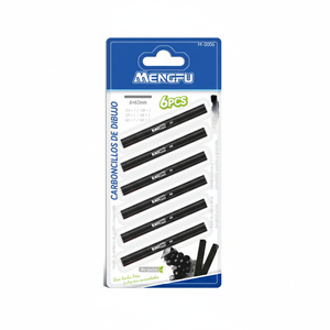 Set Artistico 6 Pezzi - Matite a Carboncino 2H 2B 4B 6B 8B per Schizzi e Sfumature Marca Mengfu Modello M-0006 Made in China - Product Image 2