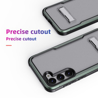 Nouvel arrivage pour Samsung Galaxy S22 S23 Plus coque de téléphone antichoc avec support de béquille mat transparent PC couverture arrière