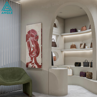 Présentoir Minimaliste pour Sacs à Main Style Nordique – Support de Rangement Gain de Place pour Sacs et Chaussures – Agencement de Boutique de Luxe