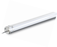 Luminaire LED Tri-Proof IP68 IK10 50W résistant à la corrosion, luminaire tubulaire linéaire pour usine industrielle
